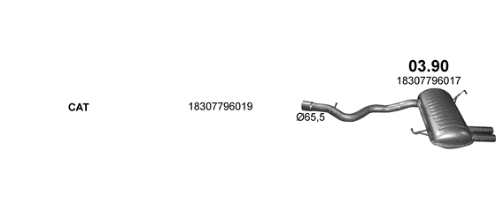 Skica izduvnog sistema za BMW Serija 3 E90 3.0 D — 330d d / 330d xd, 2005–9/2008 · 2005–8/2008 · 2008–12/2011 Skica izduvnog sistema za BMW Serija 3 E90 3.0 D — 330d d / 330d xd, 2005–9/2008 · 2005–8/2008 · 2008–12/2011