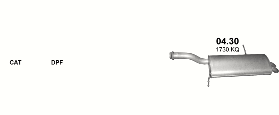 Skica izduvnog sistema za Citroen C4 Grand Picasso 2.0 D — 2.0 HDi dizel, 2008–8/2013