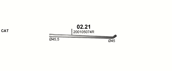 Skica izduvnog sistema za Dacia Duster 1.5 D — 1.5 dCi 8V 4X4, 2010–1/2018 Skica izduvnog sistema za Dacia Duster 1.5 D — 1.5 dCi 8V 4X4, 2010–1/2018