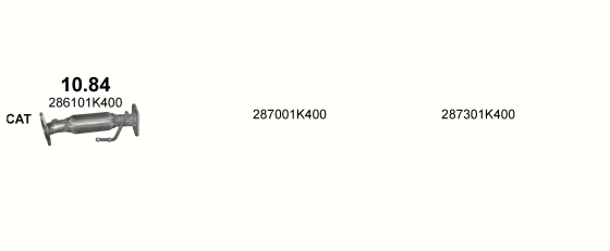 Skica izduvnog sistema za Hyundai ix20 1.4 — 1.4 16V, 2010–7/2019 Skica izduvnog sistema za Hyundai ix20 1.4 — 1.4 16V, 2010–7/2019