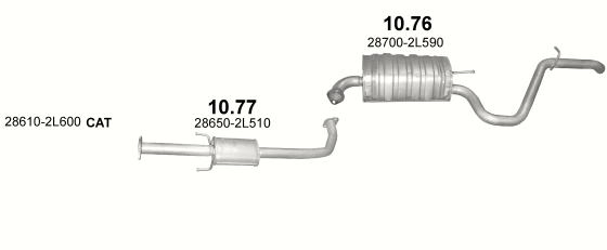Skica izduvnog sistema za Hyundai i30 2.0 D — 2.0 CRDi dizel, 2007–11/2011 Skica izduvnog sistema za Hyundai i30 2.0 D — 2.0 CRDi dizel, 2007–11/2011