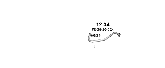 Skica izduvnog sistema za Mazda CX-3 2.0 — 2.0i 2WD, od 2015 Skica izduvnog sistema za Mazda CX-3 2.0 — 2.0i 2WD, od 2015