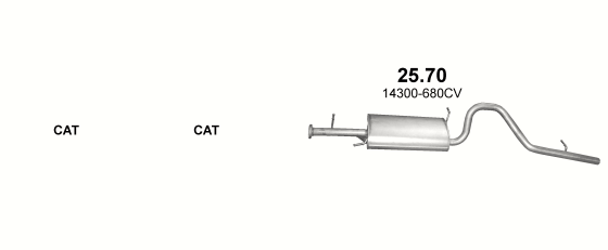 Skica izduvnog sistema za Suzuki Grand Vitara 2.0 D, 2001–12/2003, SUV / terenac Skica izduvnog sistema za Suzuki Grand Vitara 2.0 D, 2001–12/2003, SUV / terenac